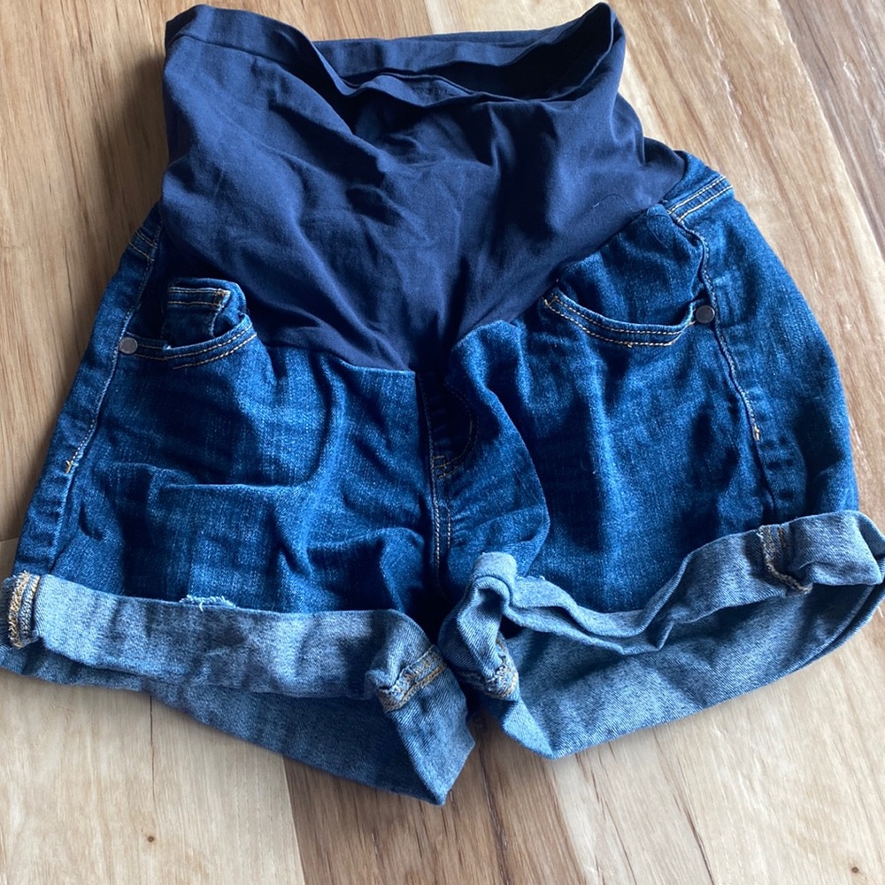 Indigo Blue Medium maternity shorts